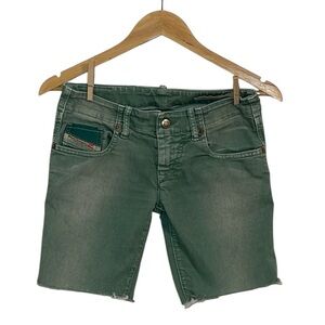 Diesel Vintage Low rise Green Cut-Off Jean Shorts, midi, 27